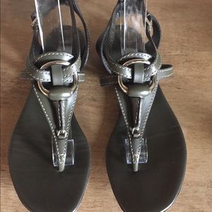 Gucci Sandals Olive Green Sz 37 Dustbag 7